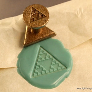 Sierpinski's Gasket Wax Seal (fractal triangle)