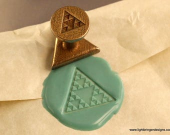 Sierpinski's Gasket Wax Seal (fractal triangle)