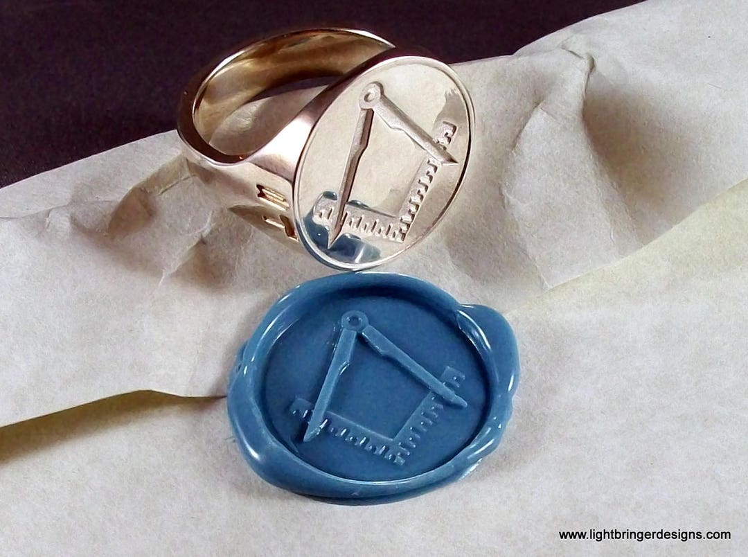 Masonic Signet Ring Square Compass (freemason)
