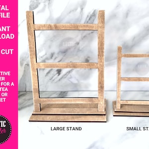 Decoratieve houten theedoek of deken ladderstandaard displaybestand | SVG CUT-bestand | Downloaden