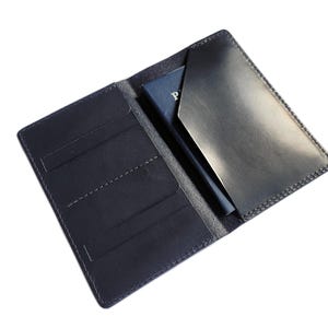 Personalized leather passport cover, monogram passport holder, travel wallet, full grain veg tan leather