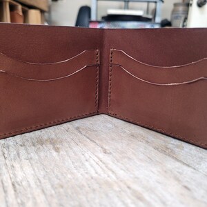 Cartera de cuero para hombre, cartera de cuero personalizada, billetera delgada de cuero, cartera de cuero con monograma, imagen 7