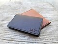 Handmade Leather Business Card Holder: Personalized Wallet Case