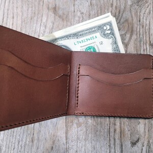 Cartera de cuero para hombre, cartera de cuero personalizada, billetera delgada de cuero, cartera de cuero con monograma, imagen 8