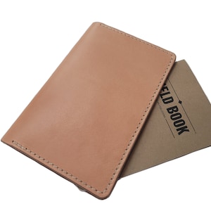 Natuurlijke vegetarische tan gepersonaliseerde lederen veldnotities cover, veldnotities case, lederen dagboek cover, notebook cover,