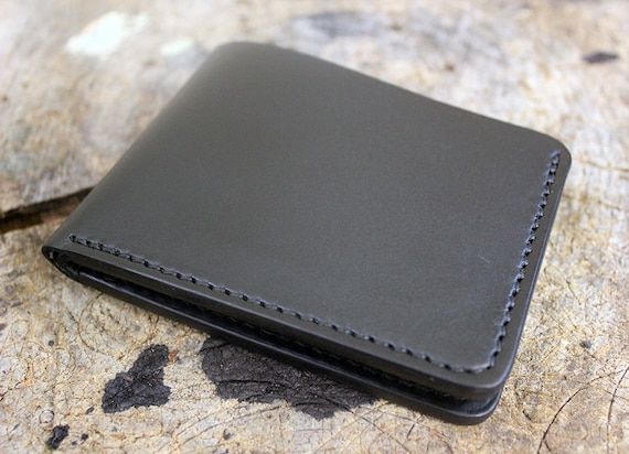 POPSEWING Cow Leather Wallet Kit DIY Wallet Making Kit Custom Handmade  Bifold Slim Wallet Personalized Gift (Vertical Black-DIY Kits)