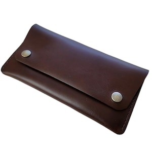 Porte-monnaie en cuir / Portefeuille long en cuir / Portefeuille camionneur en cuir / Portefeuille pour espèces / Fabriqué aux États-Unis