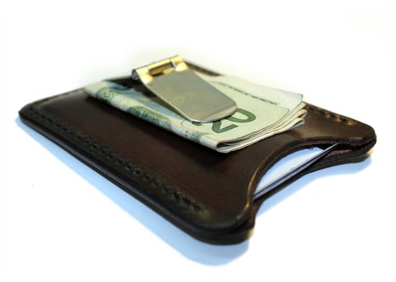 Leather money clip wallet personalized money clip flip clip | Etsy