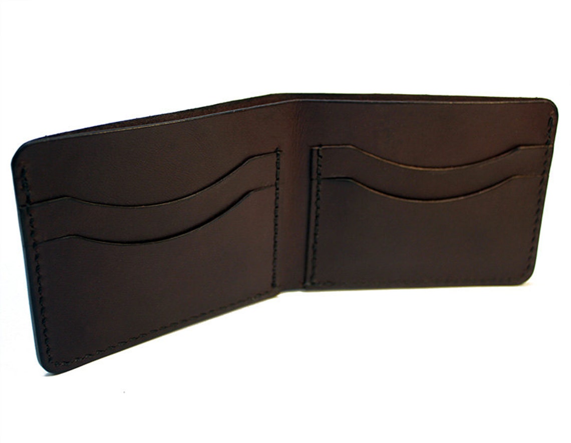 Mens Leather Wallet Personalized Leather Wallet Slim Leather Etsy