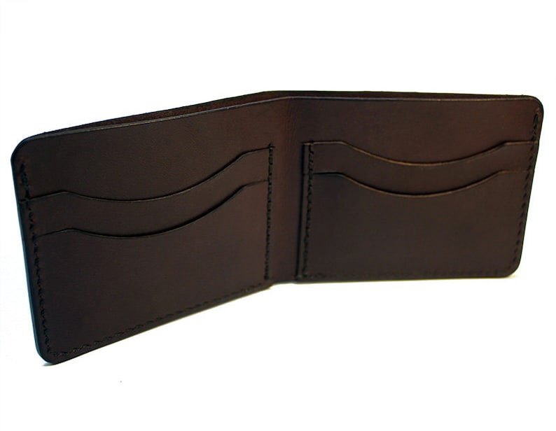 Cartera de cuero para hombre, cartera de cuero personalizada, billetera delgada de cuero, cartera de cuero con monograma, imagen 4