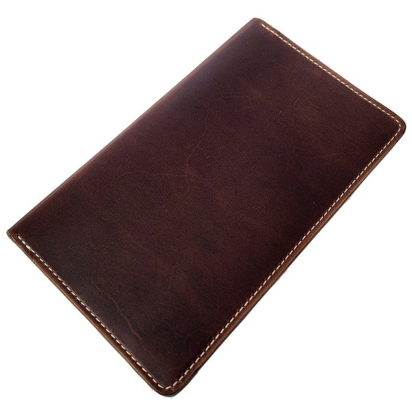 Handmade leather Moleskine cover, Large Cahier journal, refillable journal, leather notebook cover