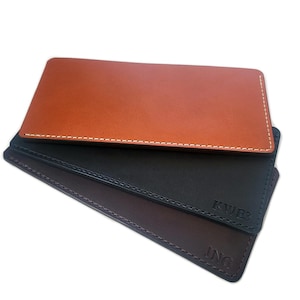 handmade leather cash sleeve, cash envelope, personalized leather money pouch, cash holder wallet