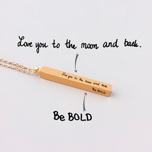 Aangepaste werkelijke handgeschreven ketting verticale bar ketting Y ketting sieraden voor vrouwen echte handtekening script handschrift sieraden aangepast geschenk