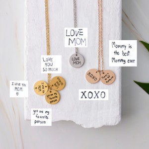 15mm echte hand schrijven ketting gepersonaliseerde handtekening ketting herdenking sieraden handgeschreven handtekening aangepaste ketting cadeau