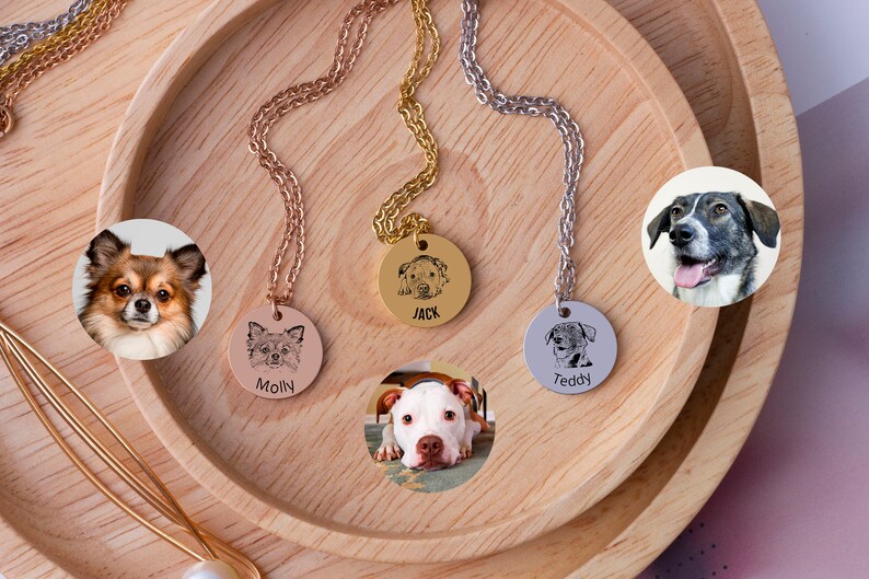15mm Custom Gift Custom Dog Necklace Personalized Pet Necklace Etsy
