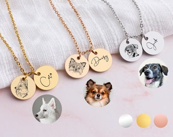 Regalo commemorativo per cani Collana personalizzata per cani Collana commemorativa per animali domestici per amante dei cani Regalo per mamma cane Collana personalizzata per cani Collana con foto per animali domestici