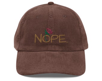 NOPE. - Vintage corduroy cap