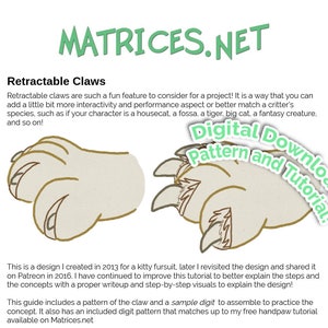 Pattern and Tutorial: Retractable Claws for Fursuits image 2