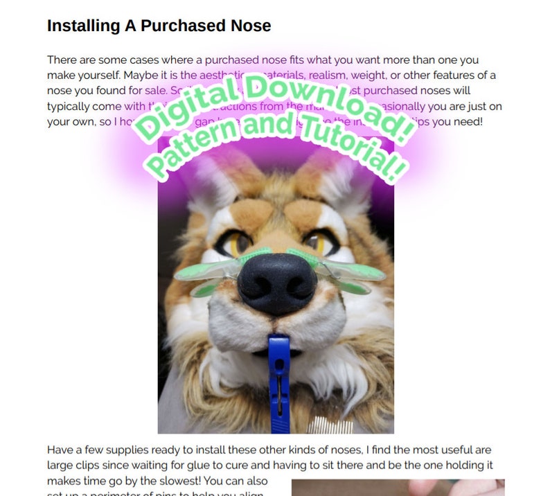 Pattern and Tutorial: All About Fursuit Noses image 6