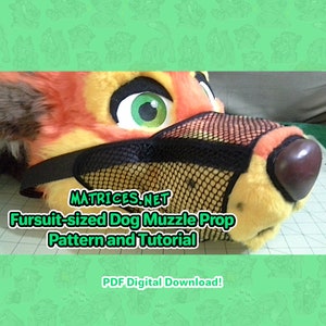 Pattern and Tutorial: Fursuit-sized Dog Muzzle Prop