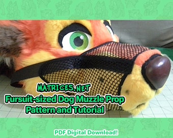 Pattern and Tutorial: Fursuit-sized Dog Muzzle Prop