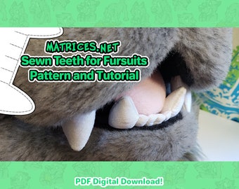 Pattern and Tutorial: Sewn Teeth for Fursuits