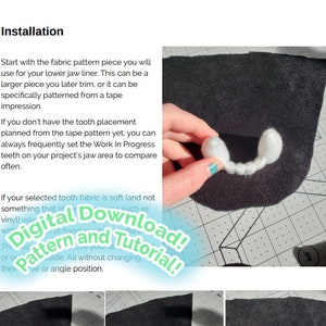 Pattern and Tutorial: Sewn Teeth for Fursuits image 4