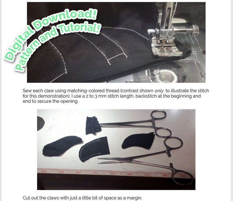 Pattern and Tutorial: Retractable Claws for Fursuits image 4