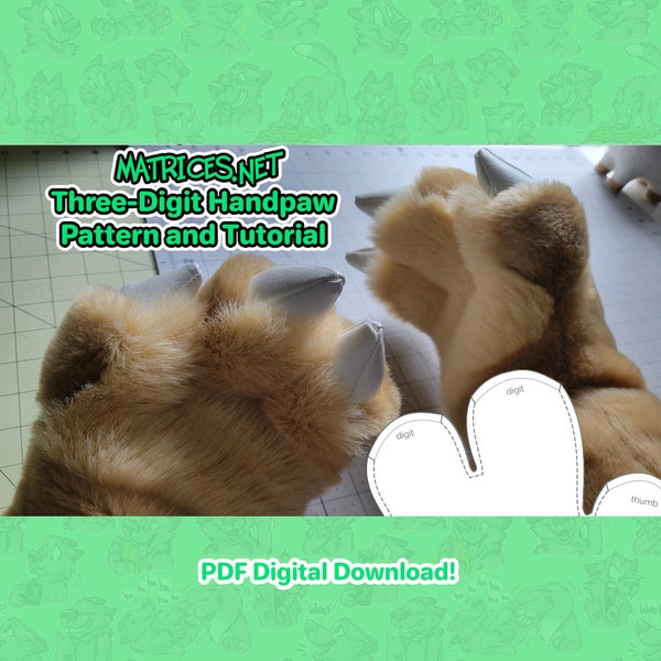 Pattern and Tutorial: 3-digit Handpaws with Big Claws!