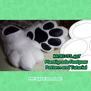 Pattern and Tutorial: Fursuit Plantigrade Footpaws