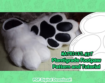 Pattern and Tutorial: Fursuit Plantigrade Footpaws