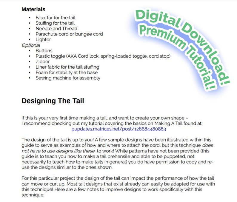 Premium Tutorial: Prehensile Tail Technique for Fursuits image 3