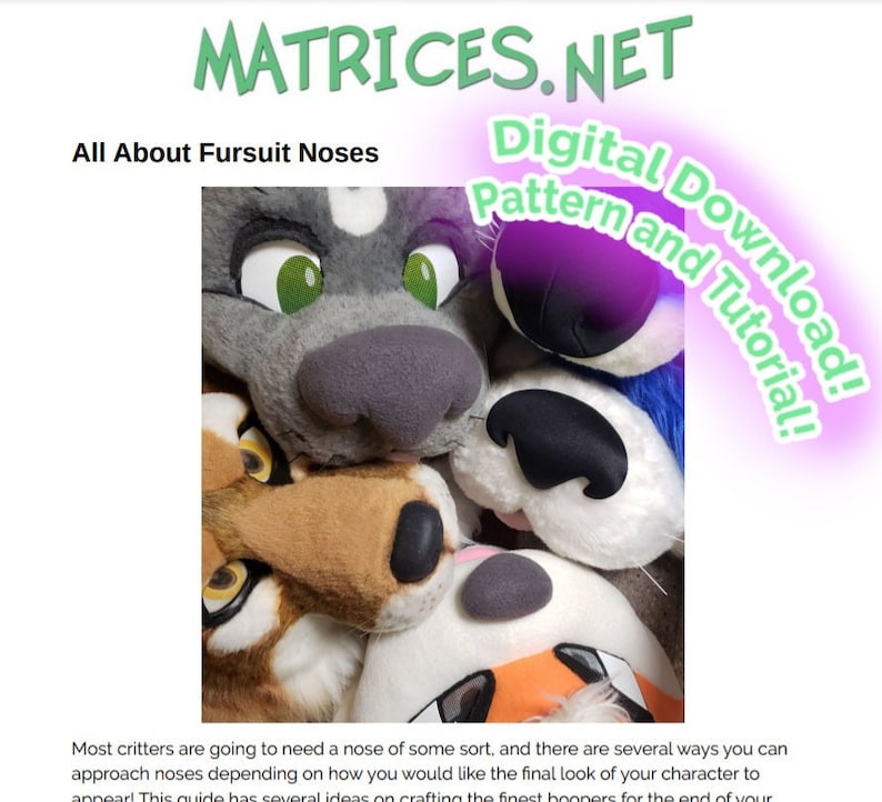 Pattern and Tutorial: All About Fursuit Noses image 2