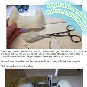 Pattern and Tutorial: Sewn Teeth for Fursuits image 3