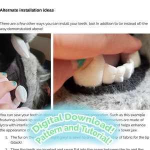 Pattern and Tutorial: Sewn Teeth for Fursuits image 5