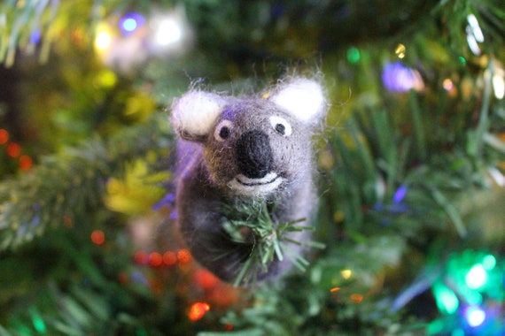 Immagini Koala Natale.Feltri Koala Australia Animale Di Natale Albero Ornamento Etsy