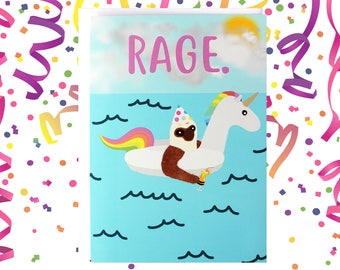 Rage Birthday Card