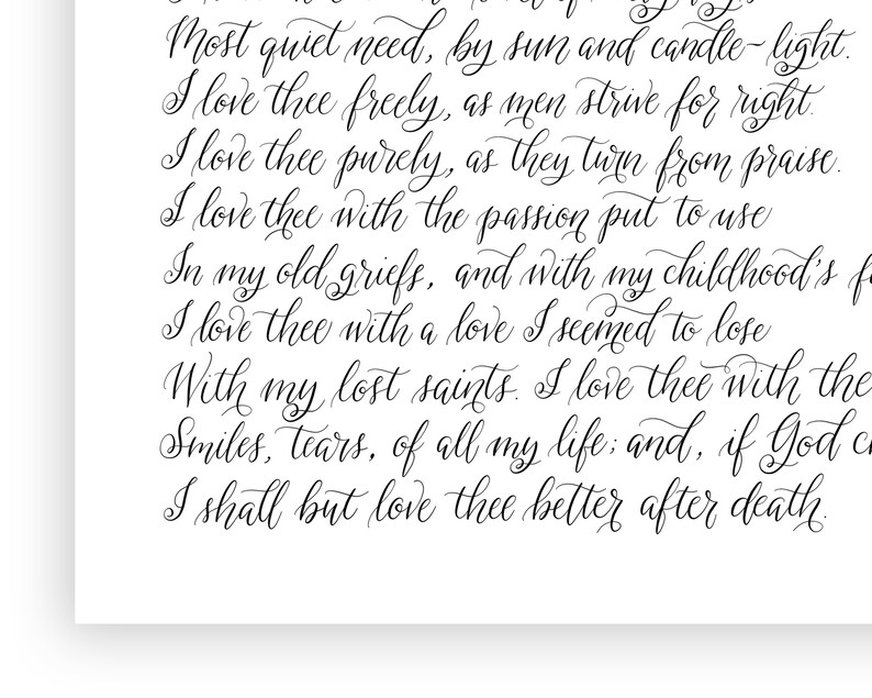 How Do I Love Thee? | Downloadable Art Print - Etsy