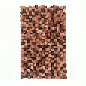 Wood Wall Art/ Wooden Wall Decor/ Acoustic Defuser/ Sound Defuser image 1