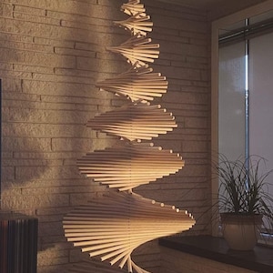 UPDATED 3-8FT FULL BRANCH Handcrafted Wood Christmas Tree (Wood Storage and Star available in our Etsy Shop) Minimal Scandinavian Christmas