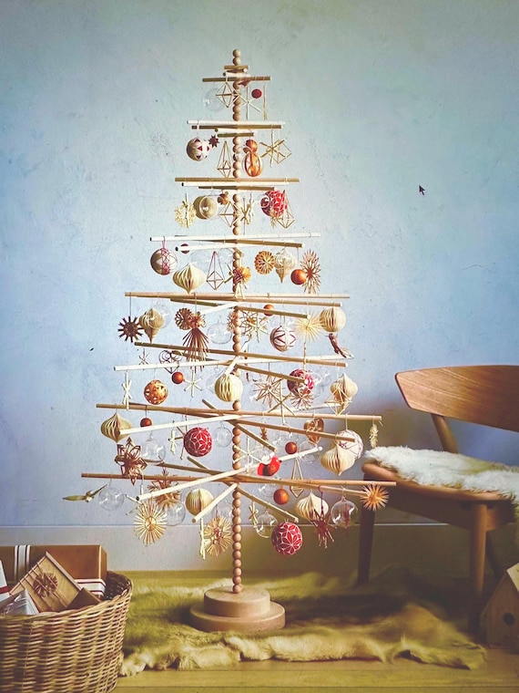 Beaded Heirloom Wood Christmas Tree (3FT-8FT)-Star+Storage