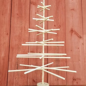 3FT-8FT with X-BASE (Circular Base Upgrade,Wood Star,Wood Storage Tube Upgrade avail in our Etsy shop) Beaded Heirloom™ Wood Christmas Tree