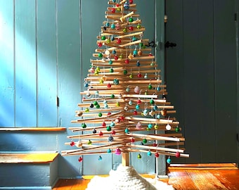 Handcrafted Wood Christmas Tree (3FT-8FT): Minimal Scandinavian Style
