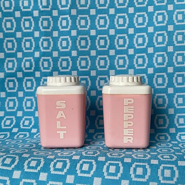 Pink vintage MCM salt and pepper shakers