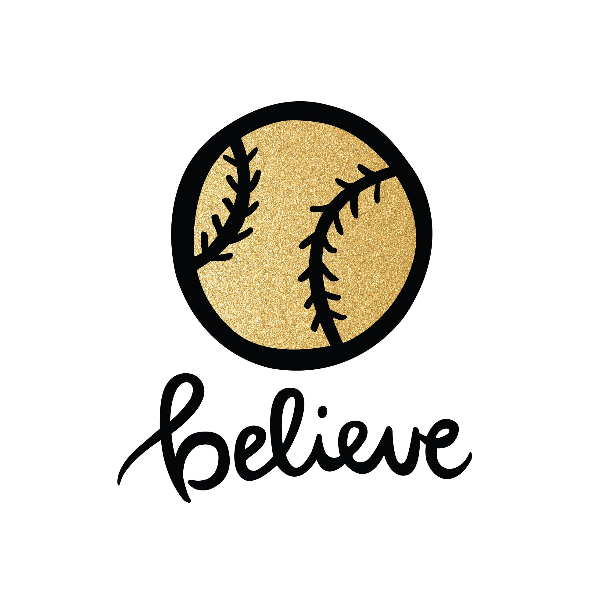Team Pack of 14 Temporary Tattoos / “Believe” Softball Team Tattoos /…