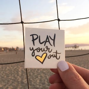 Team Pack of 14 Temporary Volleyball Softball Soccer Water Polo Tattoos / &quot;Play Your Heart Out&quot; / Team Tattoos