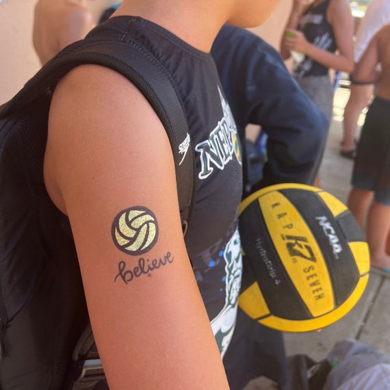 120 Pcs Volleyball Temporary Tattoos for Team Volleyball Team Gift Sports  Waterproof Body Stickers Gold Tattoo for Fans Team Party Supplies 6 Styles  Volleyball Pattern