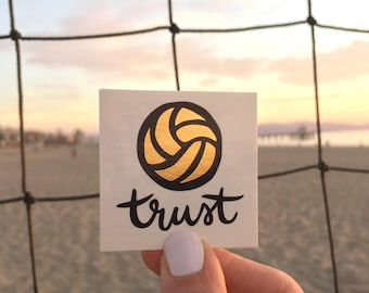 Team Pack of 14 Temporary Tattoos / "Trust" Volleyball / Water Polo  / Team Tattoos