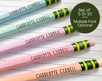 Custom Pencils｜Personalized Pastel Pencils｜Custom School Supplies｜Classroom Pencils｜Back to School Teacher Gift