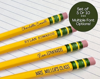 Custom Pencils｜Personalized Pencils｜Custom School Supplies｜Classroom Pencils｜Back to School Teacher Gift